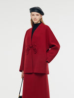 100% Wool New Chinese-Style Women Coat GOELIA