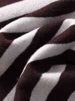 [Preview] Round Neck Stripe Women Knit Top With Detachable Sailor Collar GOELIA