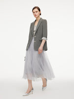 Triacetate Blend H-Line Women Blazer GOELIA