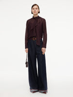 [Preview] Lyocell Cotton Blend Denim Women Jeans With Belt GOELIA