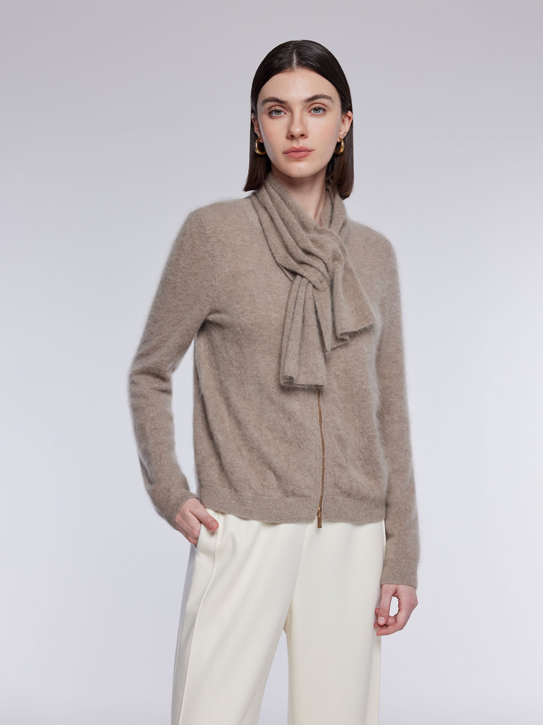[Preview] 100% Brushed Cashmere Women Scarf GOELIA