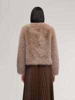 Eco-friendly Fur V-Neck Women Coat GOELIA