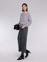 [Preview] Wool Blend Sequins Boat Neck Women Sweater GOELIA