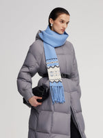 Wool Blend Fair Isle Fringe Scarf GOELIA