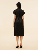 19MM Xiang Yun Silk V-Neck Women Midi Dress GOELIA