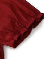 Puff Sleeves Tiered Women Mini Dress With Belt GOELIA
