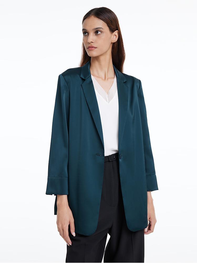 One Button Triacetate Blazer GOELIA