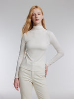 Brushed Cashmere Wool Tank And Mock Neck Knit Top Two-Piece Set GOELIA