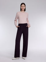 [Preview] Elastic Waist Straight Leg Women Knit Pants GOELIA