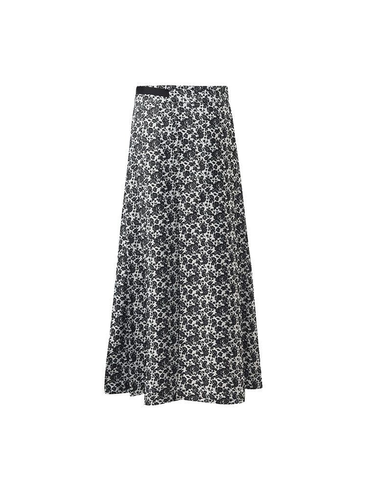 Rose Jacquard Pleated Women Mamianqun With Bottomed Skirt GOELIA