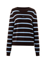 Tencel Wool Blend Stripe Women Knit Top GOELIA