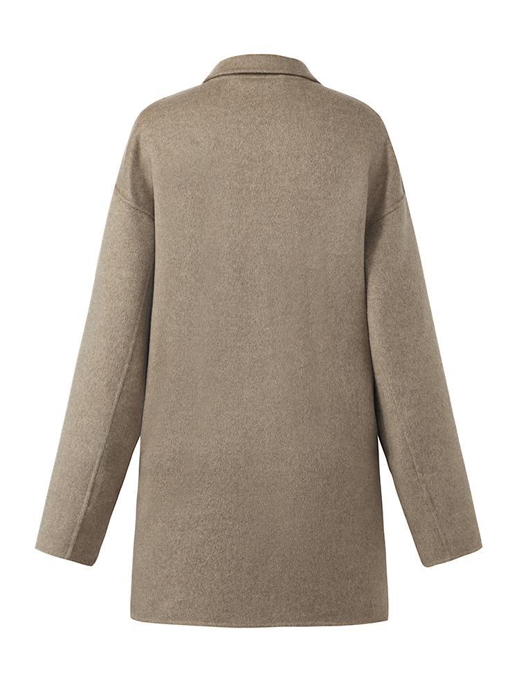 Double-faced cashmere mid-length coat
