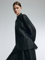 18MM Gambiered Canton Gauze Women H-Line Blouse GOELIA