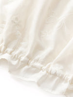 Tencel Blend Embroidered Women Top GOELIA