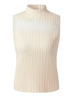 Tencel Blend Women Mock Neck Knit Tank Top GOELIA