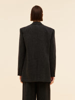 100% Washable Wool Notched Collar Women Blazer GOELIA