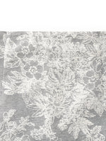 Silver Floral Jacquard Women Column Midi Skirt GOELIA