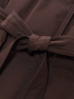 Quilted Hooded Goose Down Wrap Overcoat GOELIA