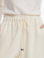 [Preview] Straight Leg Drawstring Waist Women Knit Pants GOELIA