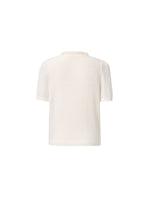 [Preview] Jacquard Ruffle Neck Women Knit Top GOELIA