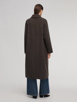 Wool Camel Hair Blend Double-Faced Women Wrap Overcoat GOELIA