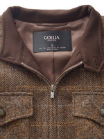 100% Wool Plaid Zip-Up Women Jacket GOELIA