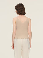 100% Cashmere Seamless Women Knit Tank Top GOELIA