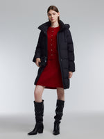[Preview] 100% Wool Rhinestone Cardigan And Skirt Two-Piece Set GOELIA