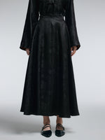 19MM Gambiered Canton Gauze Women Jacquard A-Line Skirt GOELIA