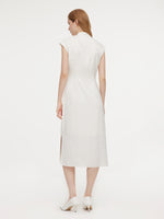 Jacquard Ruched Waist Women Qipao Maxi Dress GOELIA