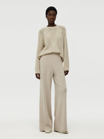 Petite Machine Washable Wool Wide Leg Women Pants GOELIA