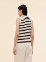 Tencel Blend Stripe Women Knit Tank Top GOELIA