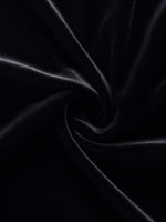 Black Velvet A-Line Elastic Waist Women Skirt GOELIA