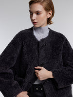 [Preview] 100% Wool Plush Shearling Toggle-Button Women Coat GOELIA