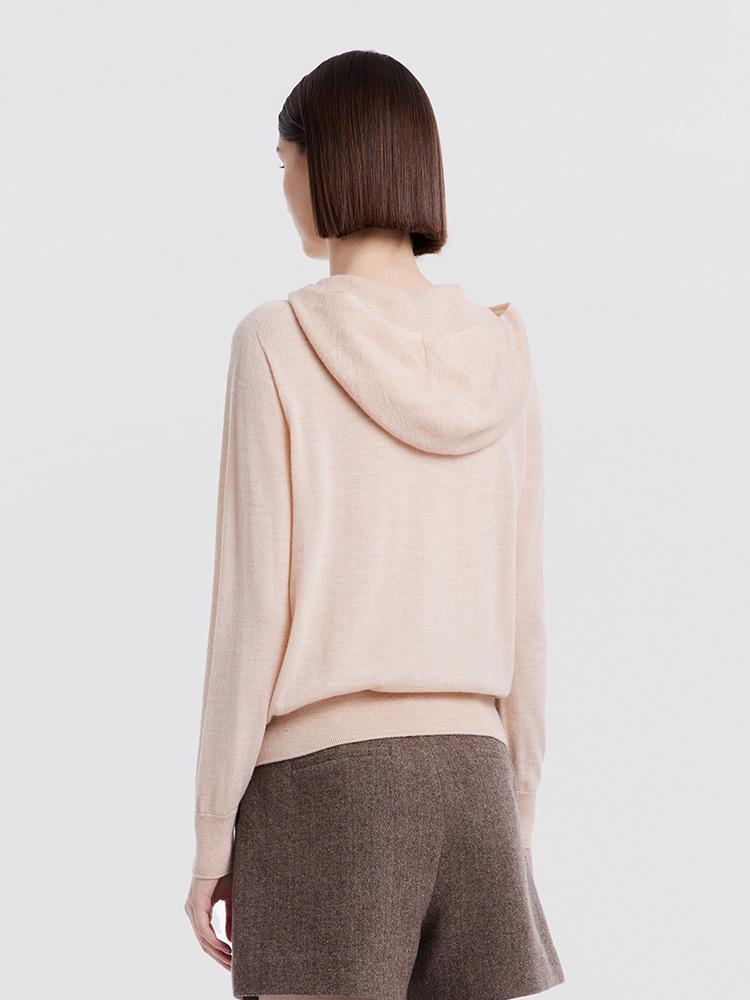 Seamless Hooded Wool Sweater GOELIA