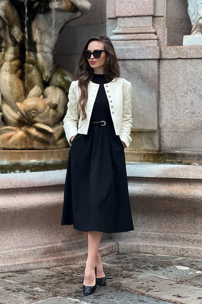 white cardigan with black dress Cami NYC Women's Eliana Lace Trim Cardigan - Black