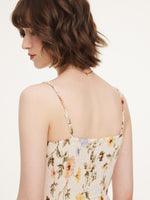 Tencel Blend Cardigan And Floral Print Strap Dress Two-Piece Set GOELIA