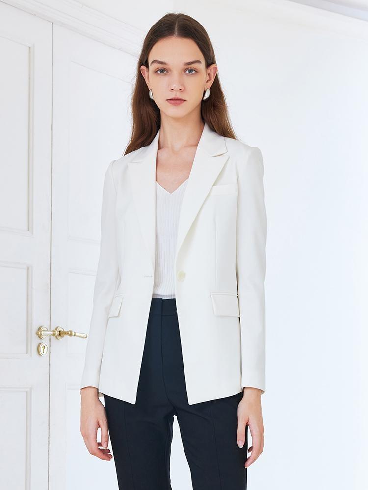 White Slim Blazer GOELIA