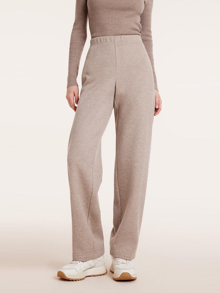 Soft Knit Straight Trousers