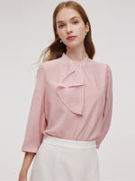 Acetate Blend Ruffle Blouse And Mermaid Skirt Two-Piece Set GOELIA