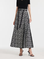 Rose Jacquard Pleated Women Mamianqun With Bottomed Skirt GOELIA