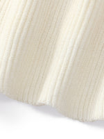 Tencel Wool Blend Mock Neck Women Knit Top GOELIA