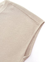 Lyocell Blend Side Drawstring Women Asymmetric Knit Top GOELIA