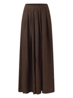 100% Linen Women High-Waisted A-Line Skirt GOELIA