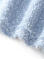 Frayed Edge Sleeveless Women Knit Mini Dress GOELIA