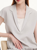 Tencel Linen Blend Top And Pants Two-Piece Set GOELIA