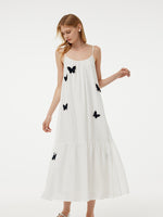 Acetate 3D Butterfly Maxi Dress And Cardigan Two-Piece Set GOELIA