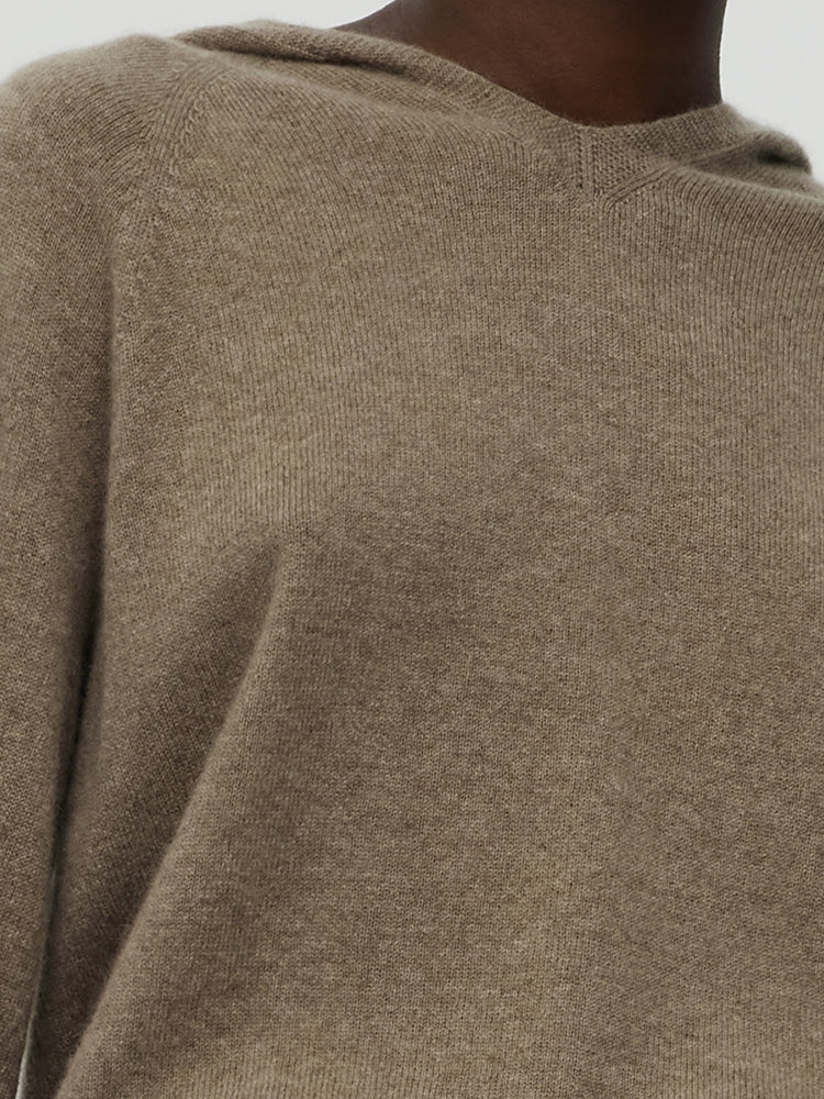 Cashmere Seamless Women Hooded Sweater GOELIA