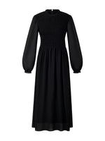 Ruffle Round Neck Women Smocked Maxi Dress GOELIA