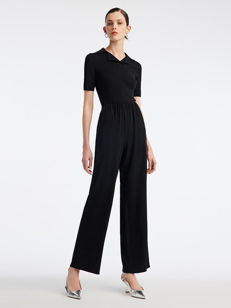 Triacetate Ankle-length Straight Full Length Pants GOELIA